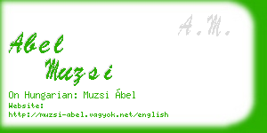 abel muzsi business card